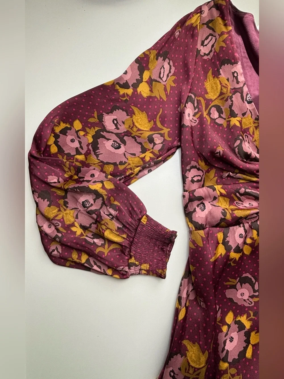 Free People Morning Light Floral Mini Dress Purple Size 4 NWT
